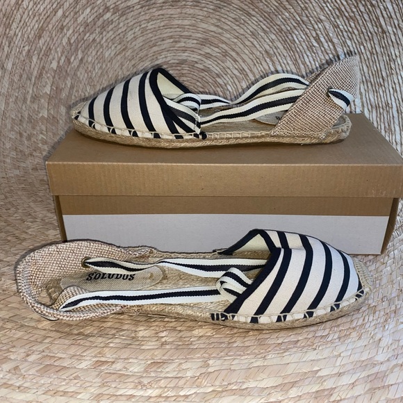 Soludos Striped Canvas Espadrille - Size 8.5 - Picture 2 of 10
